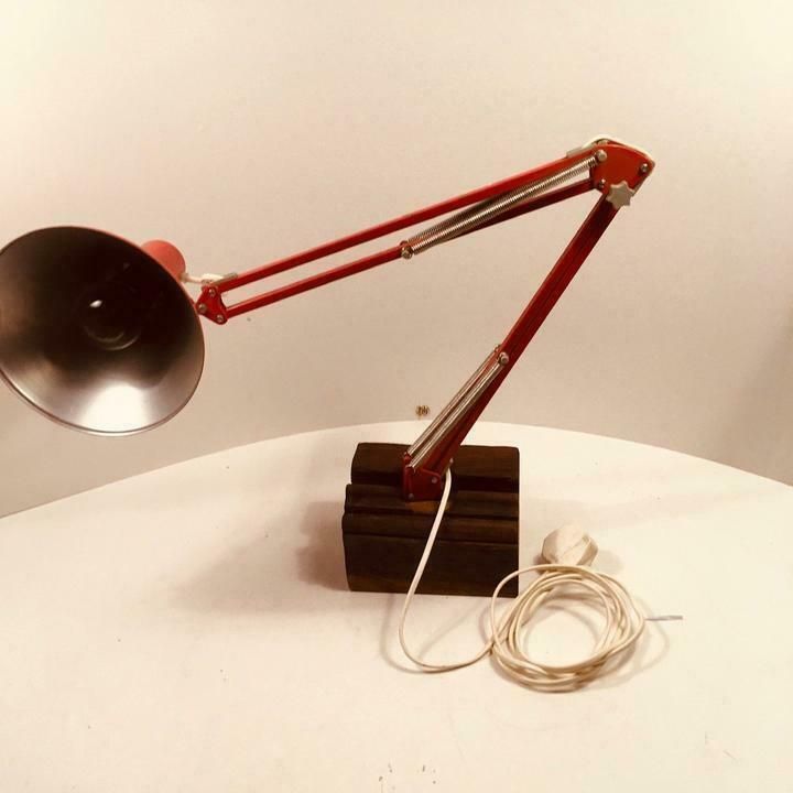 Modern Anglepoise Lamp By Hof Denmark With Oak Base
