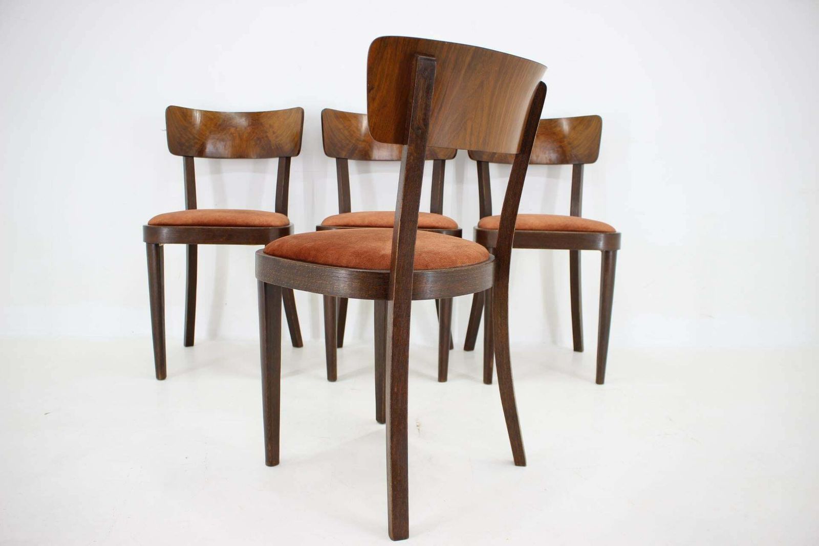 1940s Set Of Four Dining Chairs, Czechoslovakia photo buy
