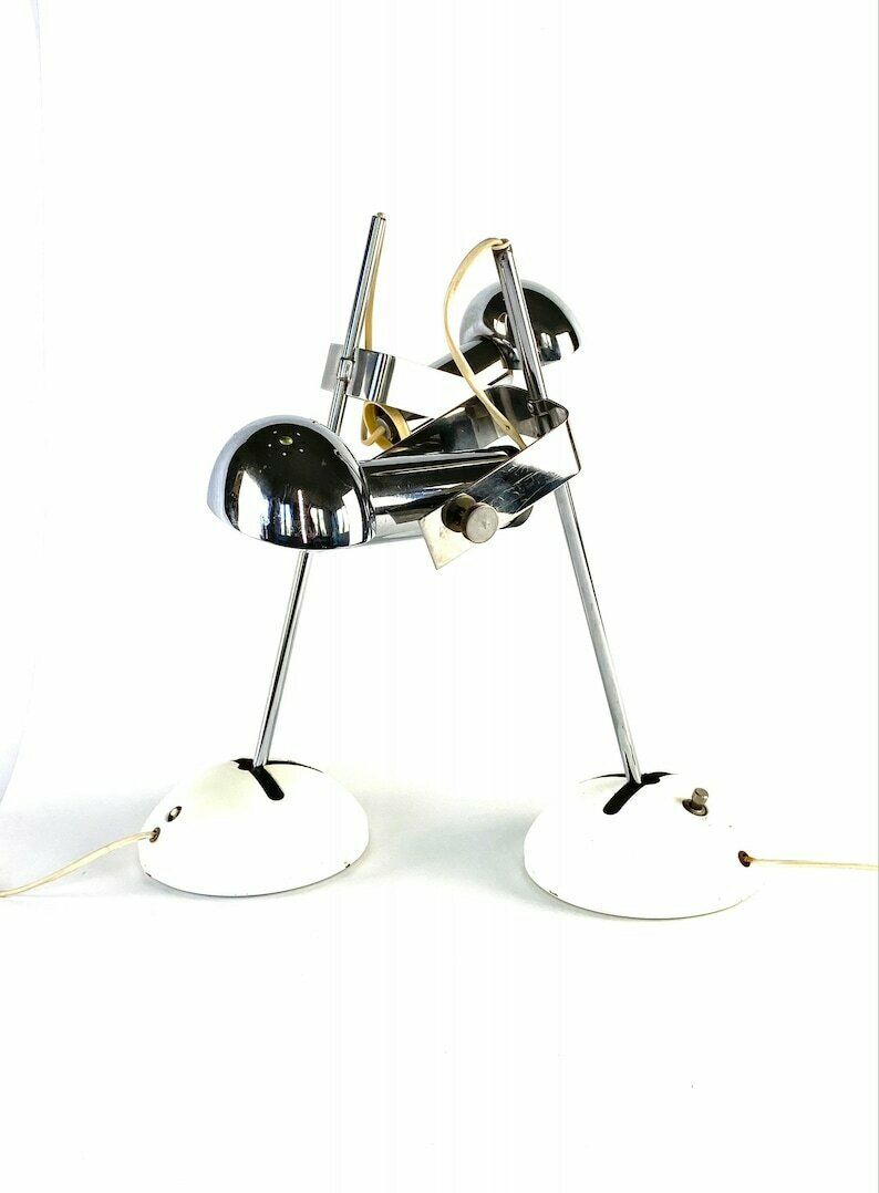 Robert Sonneman, Pair Of T395 Table Lamp For Luci Milan, 1972 photo for sale