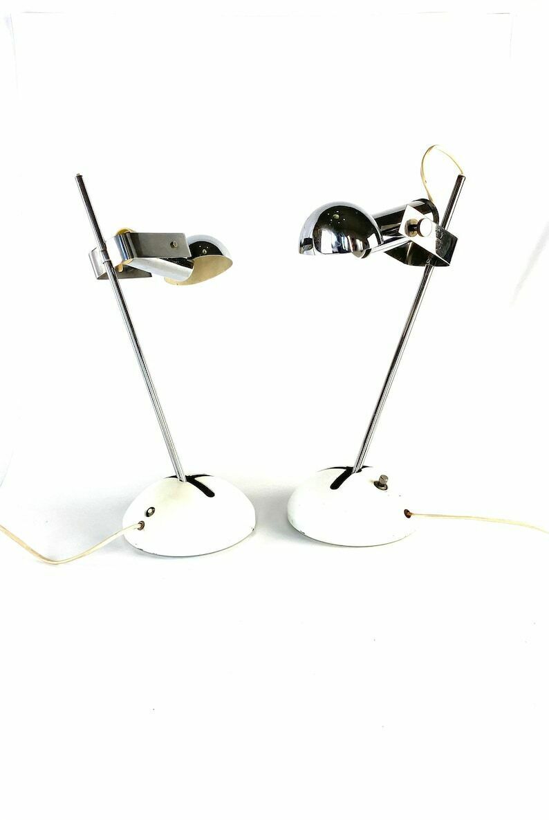 Robert Sonneman, Pair Of T395 Table Lamp For Luci Milan, 1972 photo Lighting