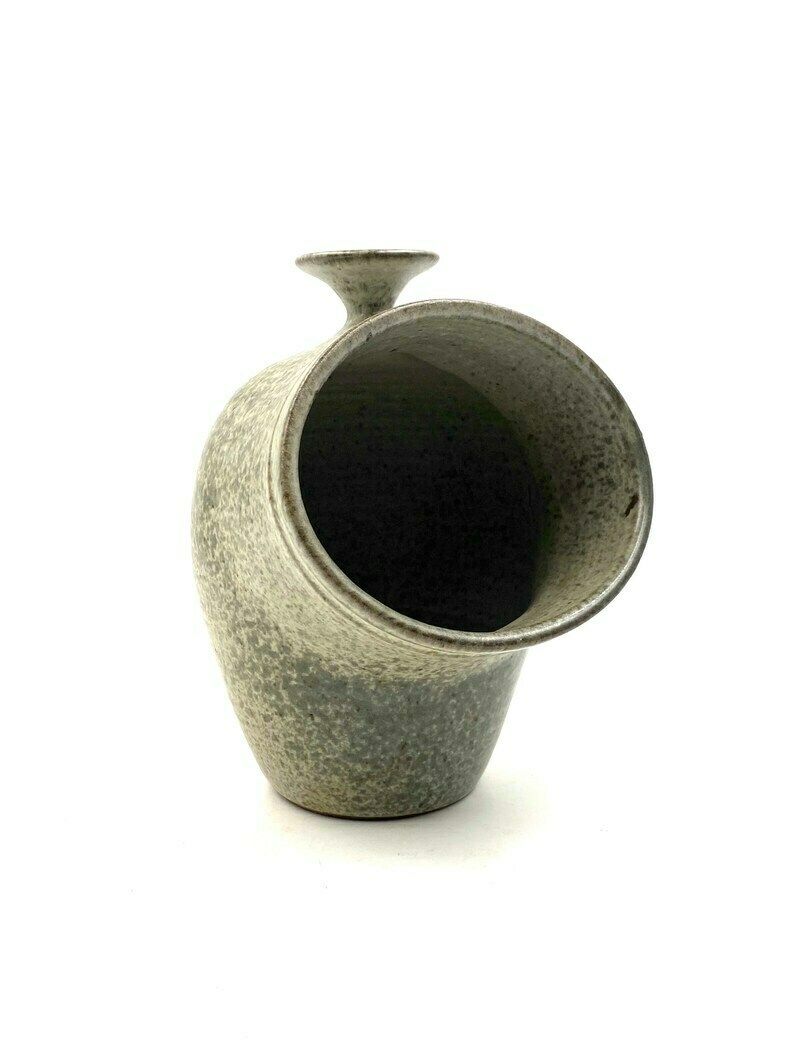 Organic Green Ceramic Vase, France 1960s photo vinterior
