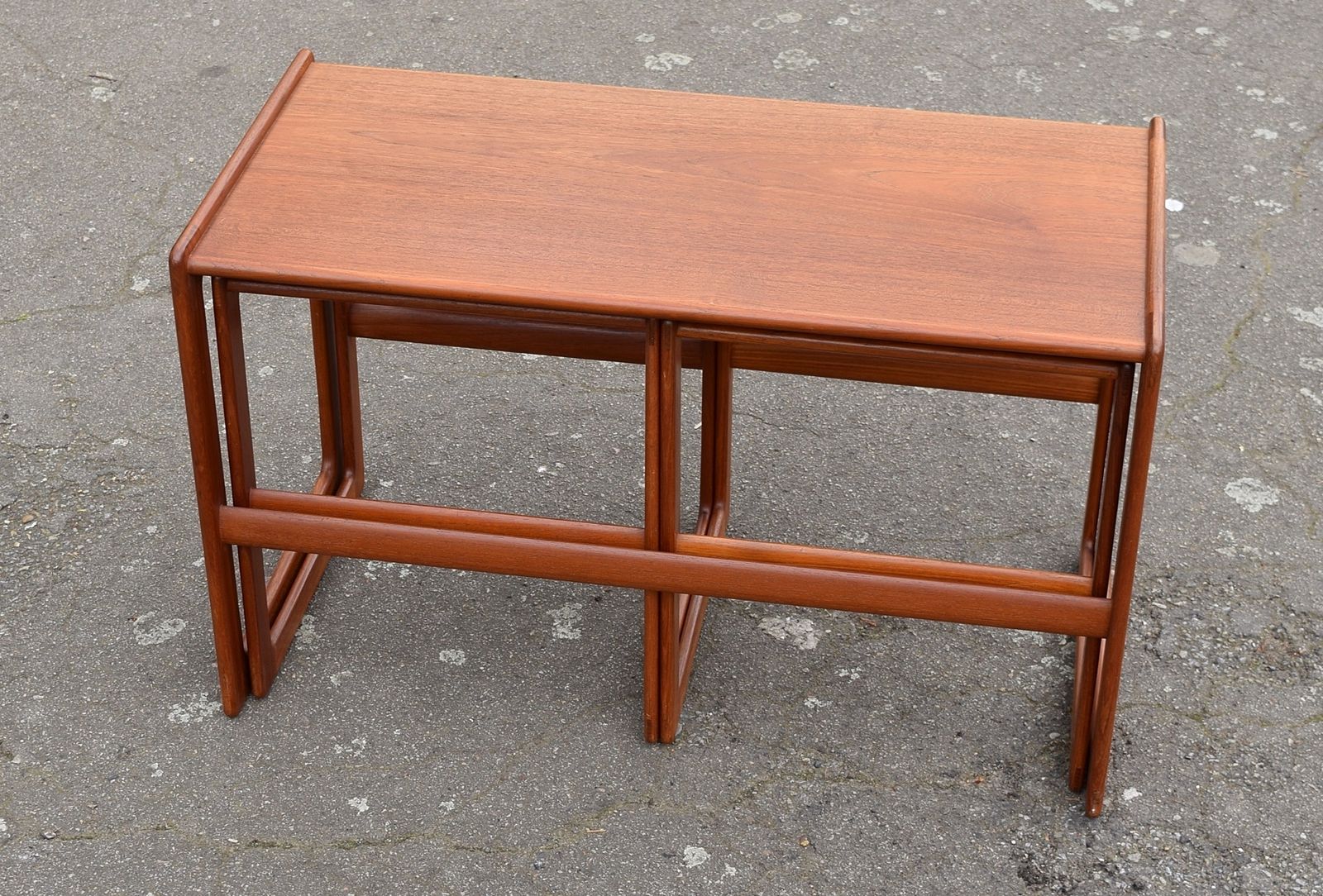 Arne Hovmand Olsen Mogens Kold Teak Nest Of 1960's Danish Coffee Tables photo Furniture