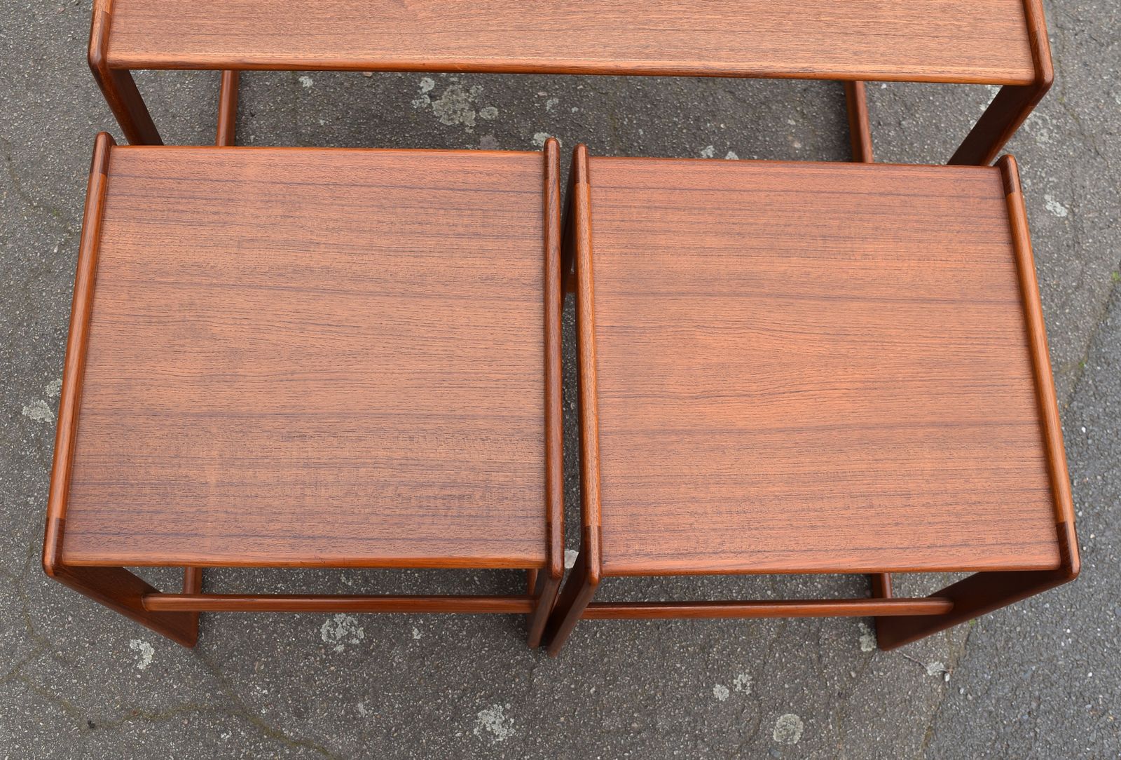 Arne Hovmand Olsen Mogens Kold Teak Nest Of 1960's Danish Coffee Tables photo vintage