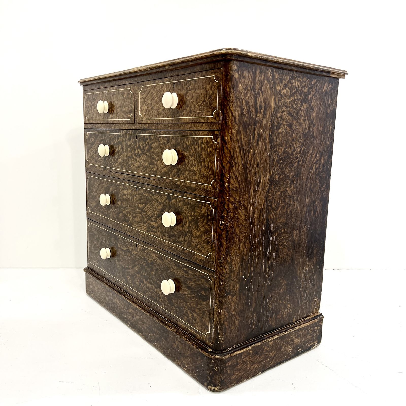 A Victorian Chest Of Drawers With A Line And Scumble Glaze Finish photo for sale