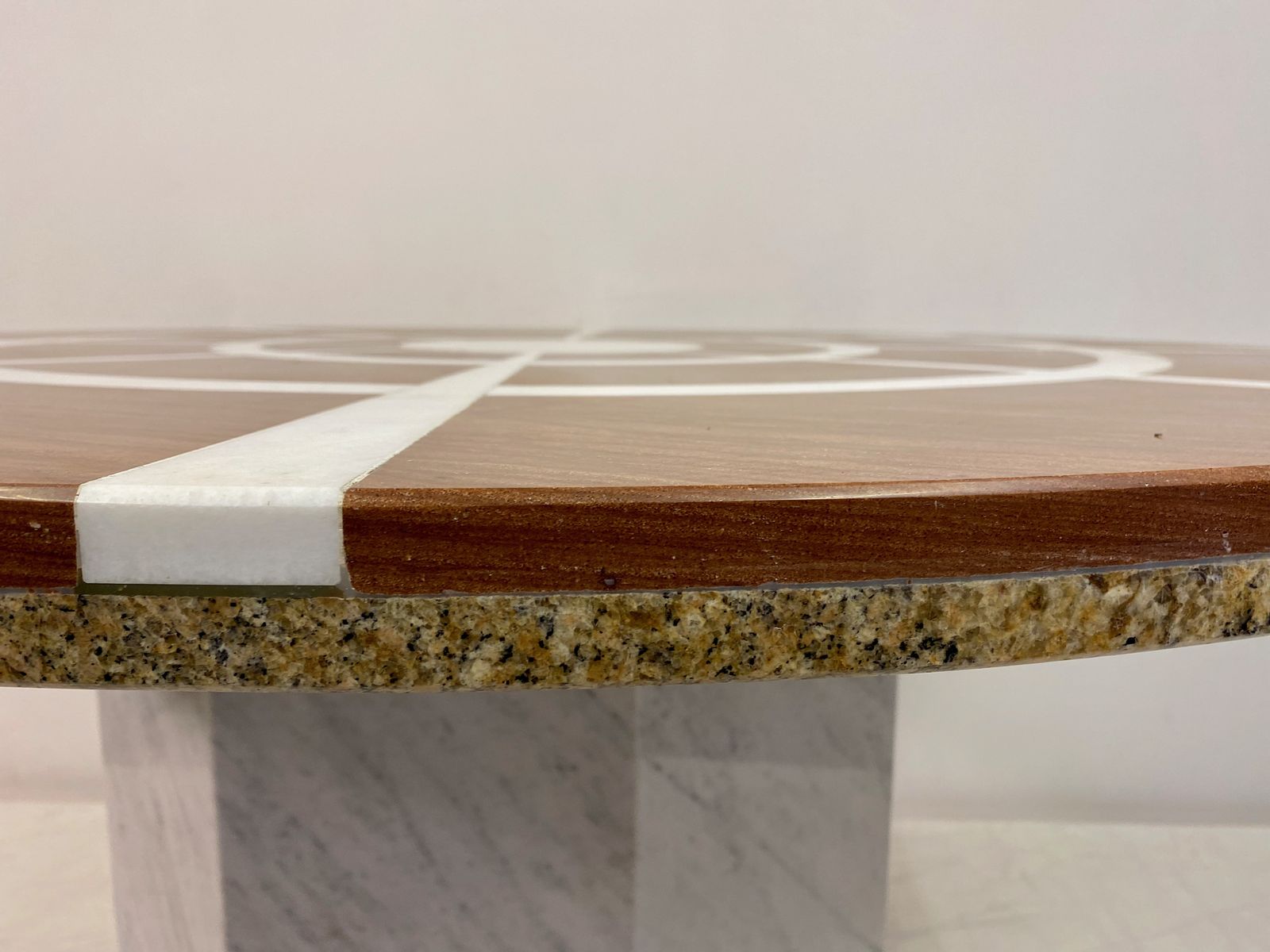1970s Red And White Marble Dining Or Centre Table photo furniture