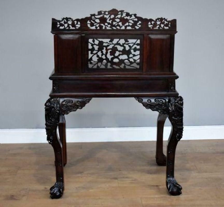 4500.0 19th Century Chinese Padouk Wood Desk photo