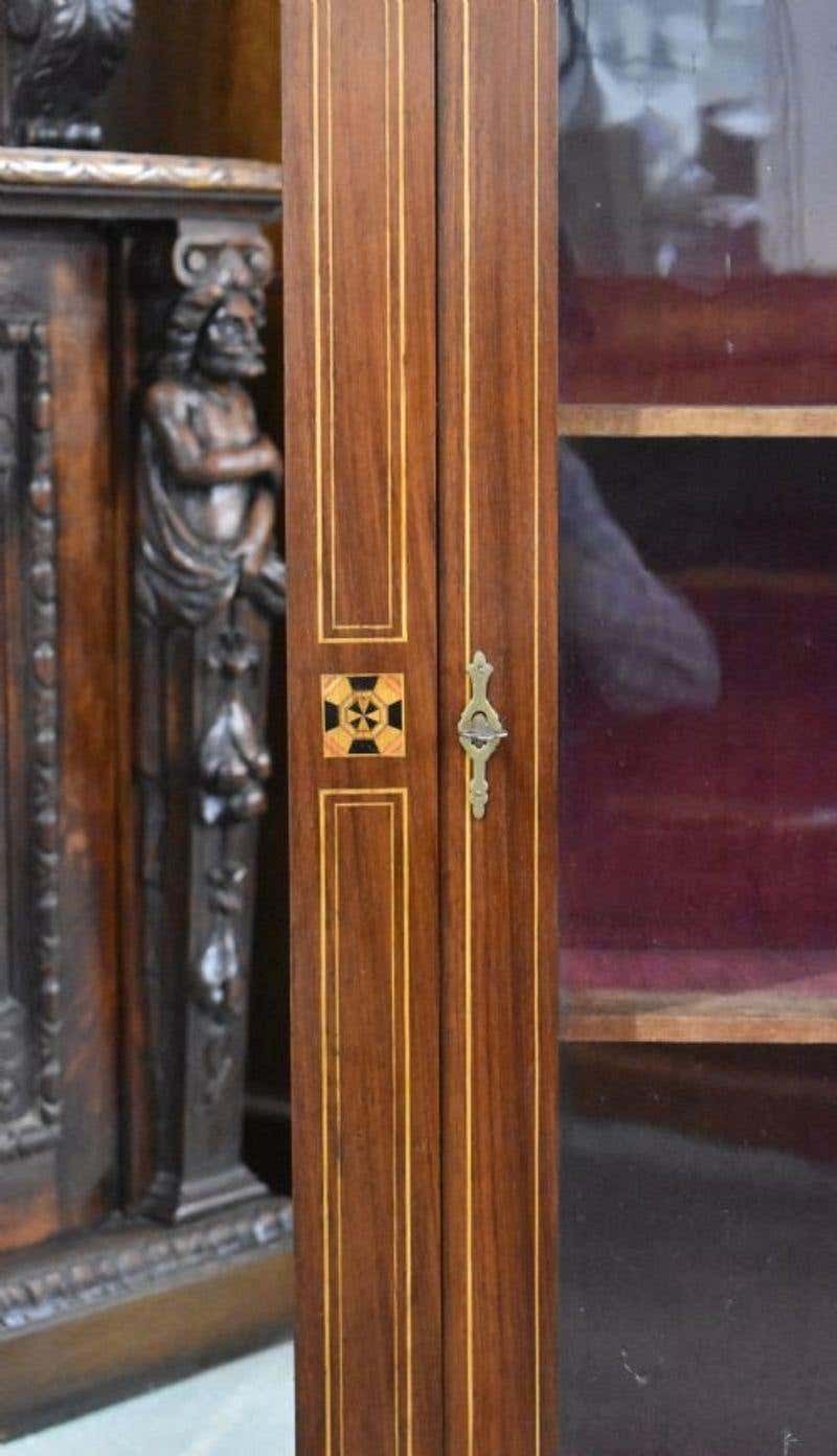 Victorian Mahogany Inlaid Pier Cabinet photo for sale