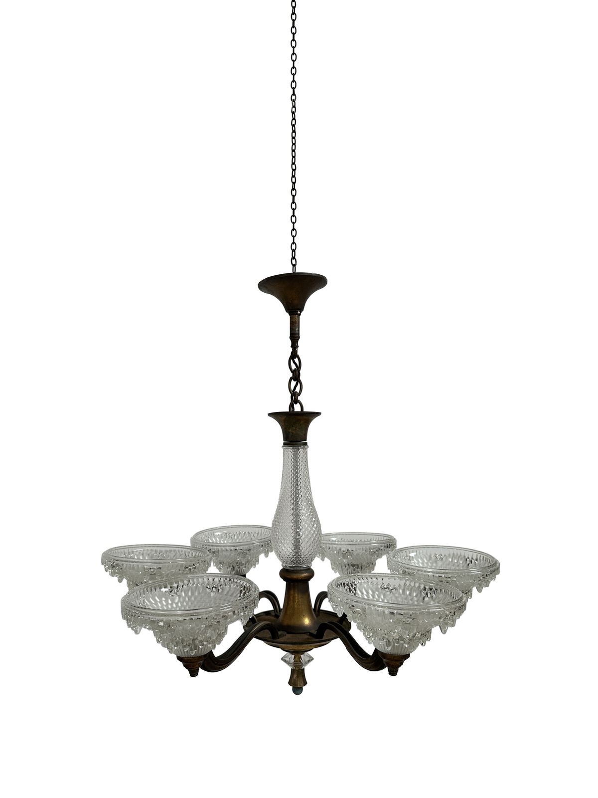 Antique French Bronze Glass Ceiling Icicle Chandelier By Petitot & Ezan photo furniture