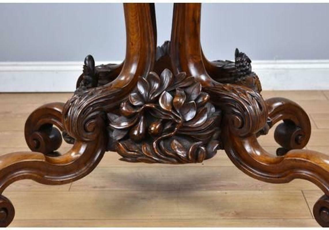 2500.0 19th Century, English Victorian Burr Walnut Loo Table photo