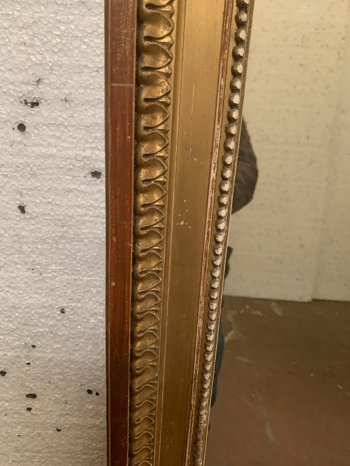 Louis XVI Style Mirror In Wood And Gilded Stucco XIX Century photo vintage