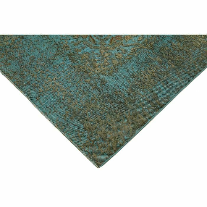Handmade 330 X 245 Cm Turquoise Over Dyed Large Area Rug photo Textiles