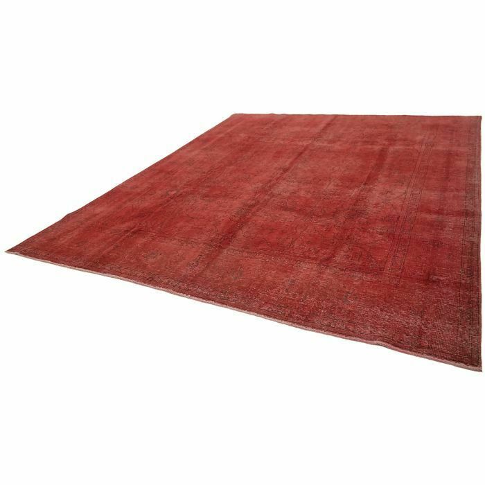 Handmade 380 X 316 Cm Red Over Dyed Large Area Rug photo for sale
