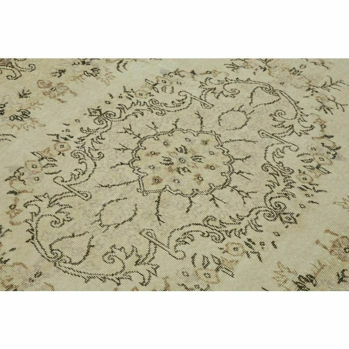 Handmade Turkish 1980's 204 X 319 Cm Beige Vintage Area Rug photo 1218.0