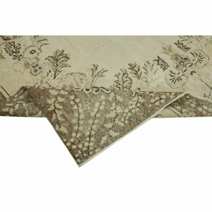 Handmade Turkish 1980's 204 X 319 Cm Beige Vintage Area Rug photo vinterior