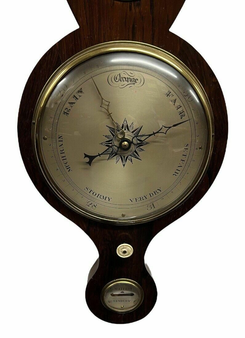 photo for sale Victorian Barometer In Rosewood Case By G. Matteri Of Tenbury.