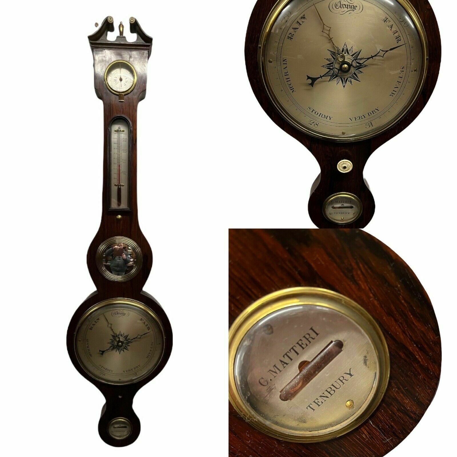 photo buy Victorian Barometer In Rosewood Case By G. Matteri Of Tenbury.