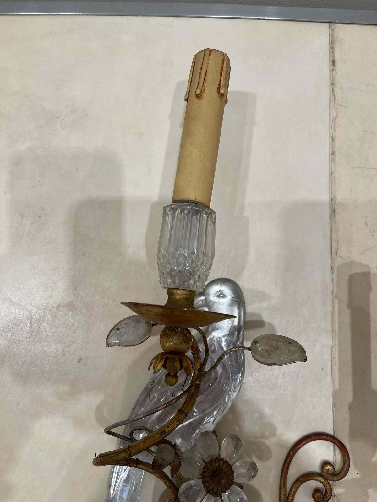 Stunning Pair Of Ancient Sconces By Maison Baguès, Art Déco, France photo vintage