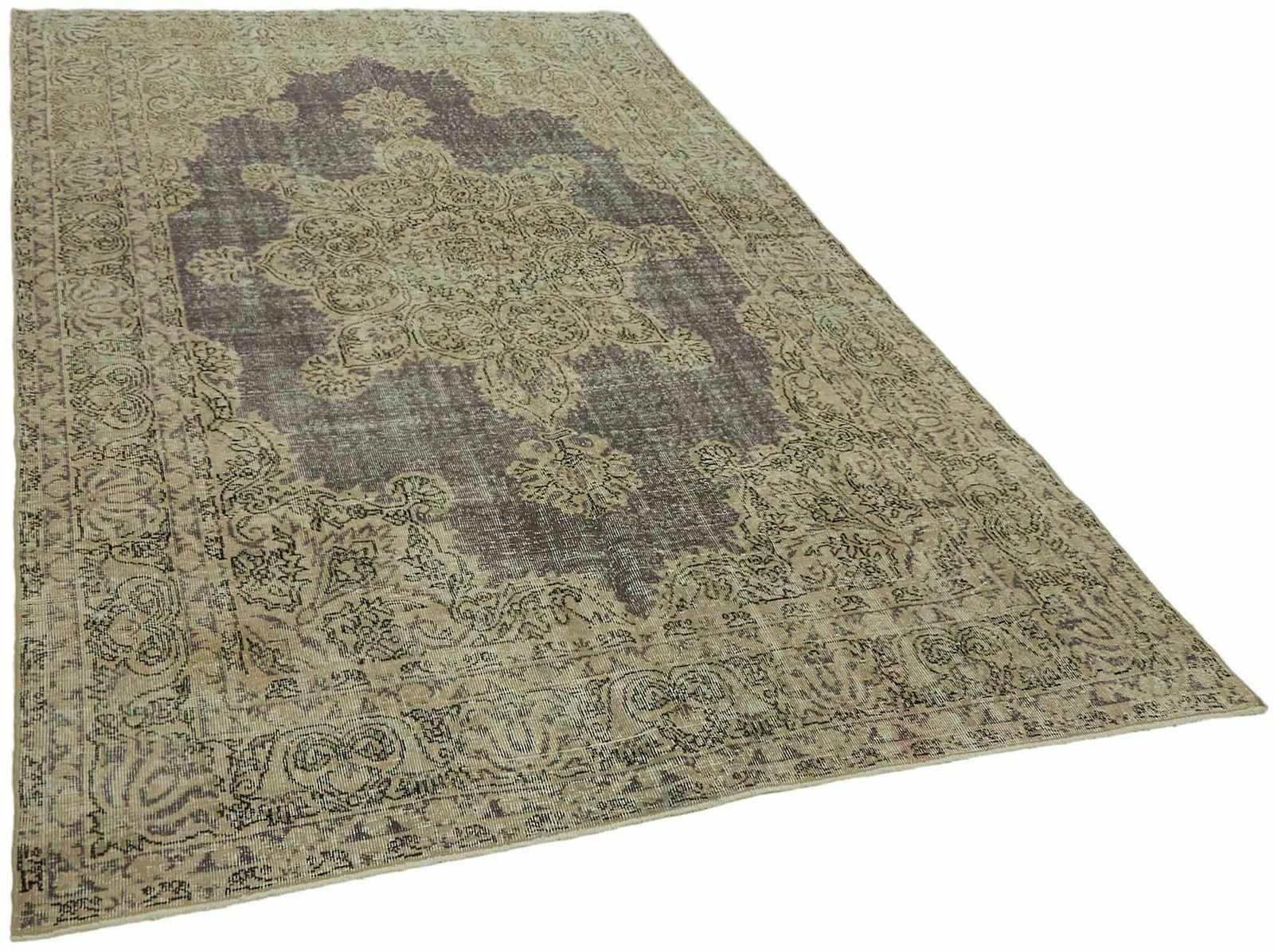 Handwoven Turkish 1980's 200 Cm X 320 Cm Beige Vintage Area Carpet photo Textiles