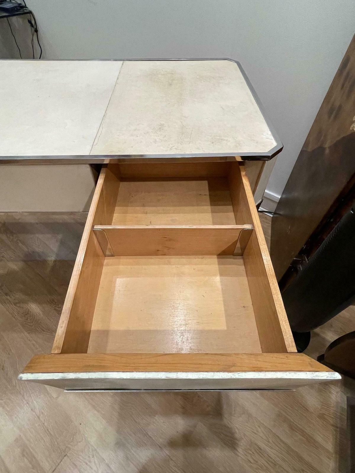 Furniture Parchment Covered Desk By Primavera, Art Deco, France, 1930's photo