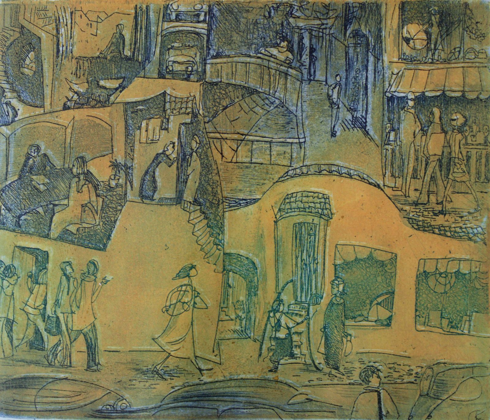 Jekaterina Gryazeva Morning City 2005, Paper, Etching, 40/100