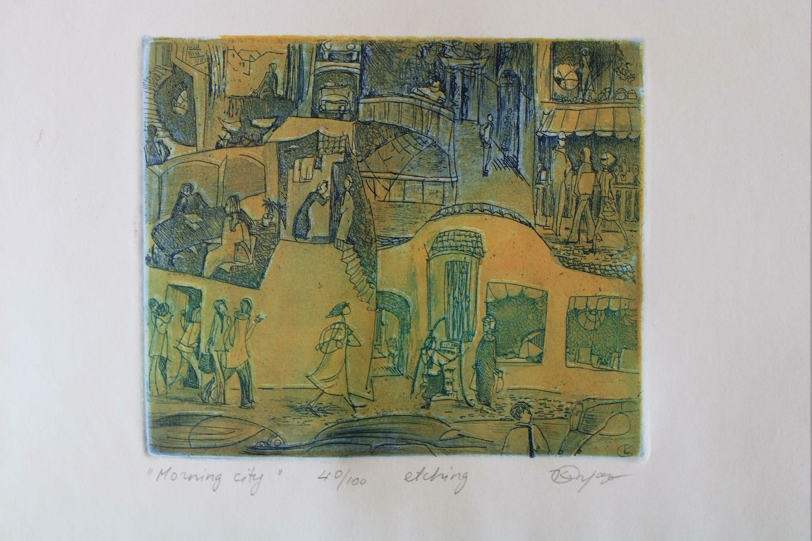 Jekaterina Gryazeva Morning City 2005, Paper, Etching, 40/100 photo furniture