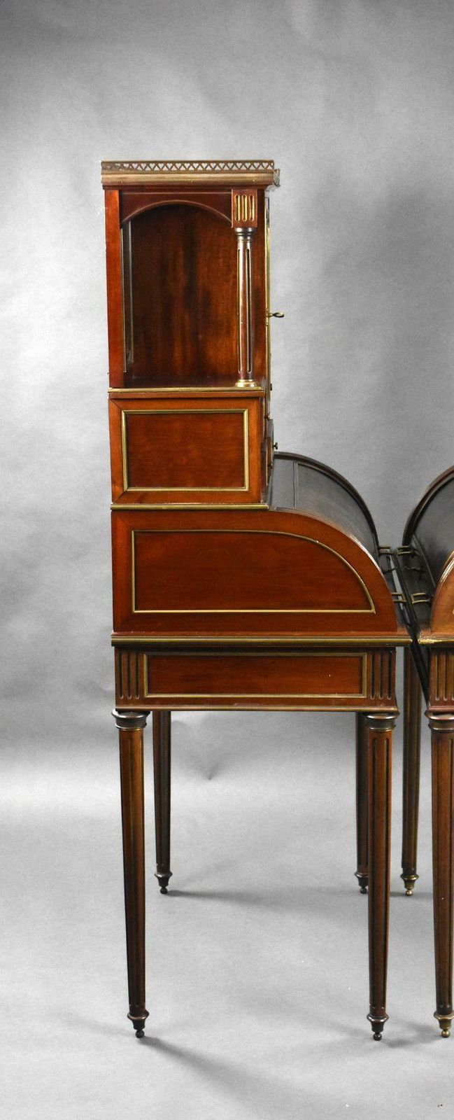 Furniture Pair Of 19th Century French Vernis Martin Cylinder Top Desks photo