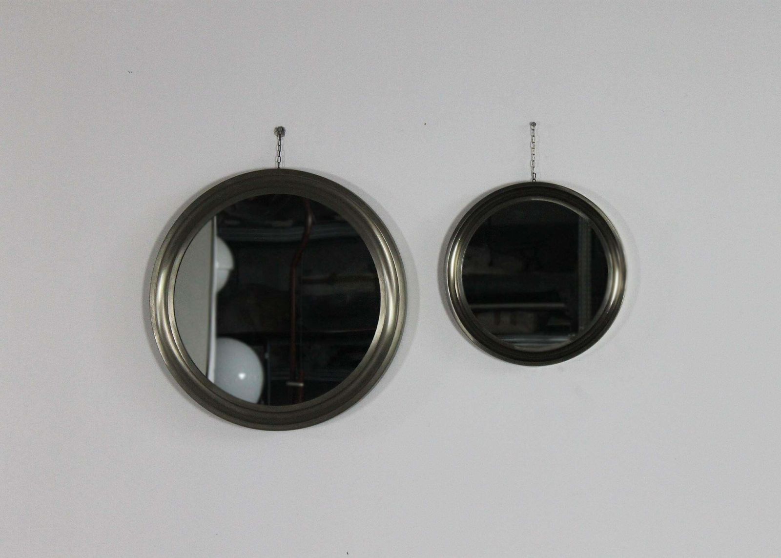 Sergio Mazza Set Of Two Round Narciso Wall Mirror By Artemide 1960s Italy photo 1298.0