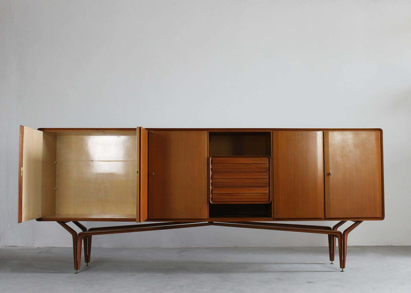 Galleria Mobili D'arte Sideboard With Doors And Drawers In Wood 1950s Italy photo 5208.0
