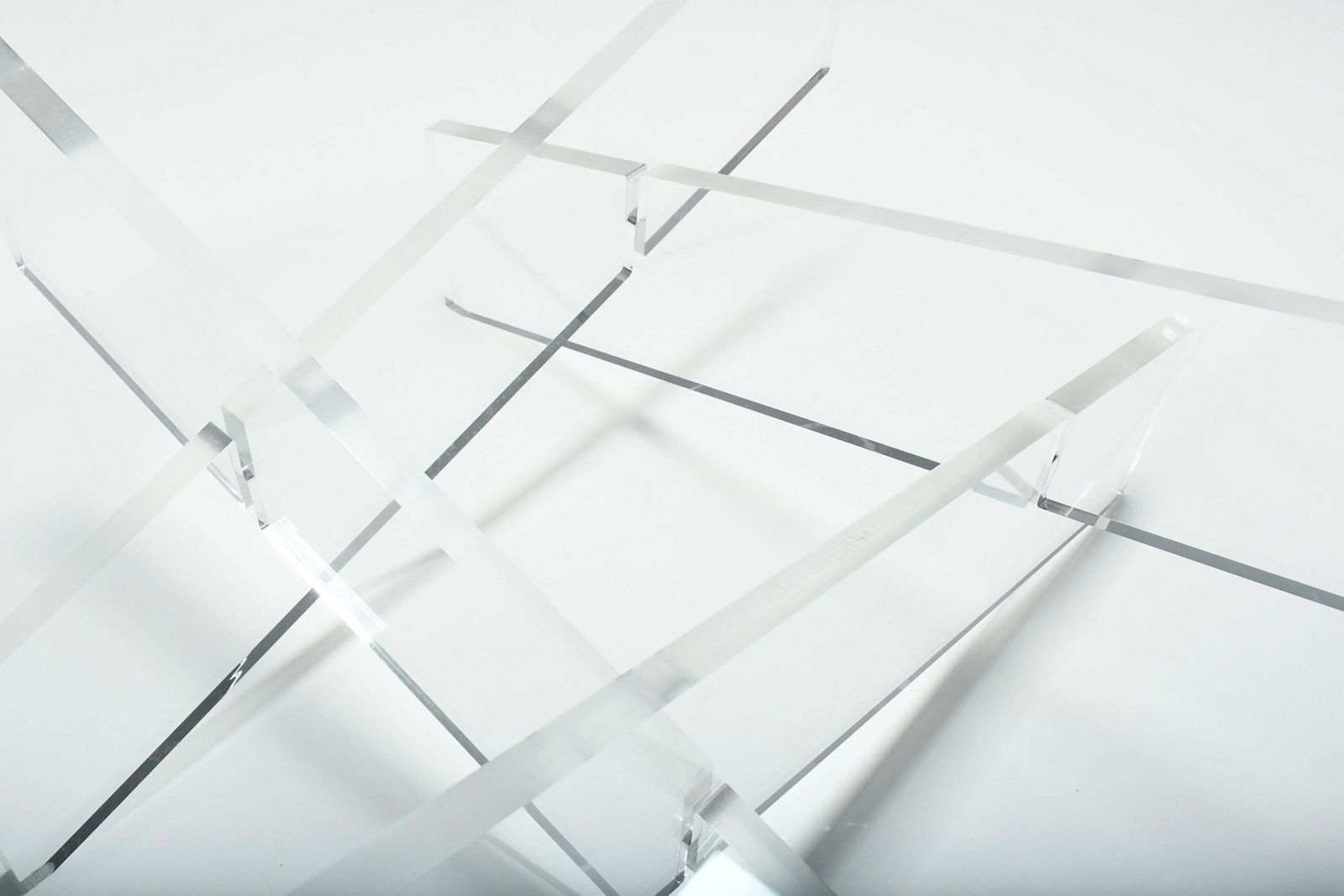 Graphic Lucite And Glass Coffee Table, Italy 1970s photo vinterior