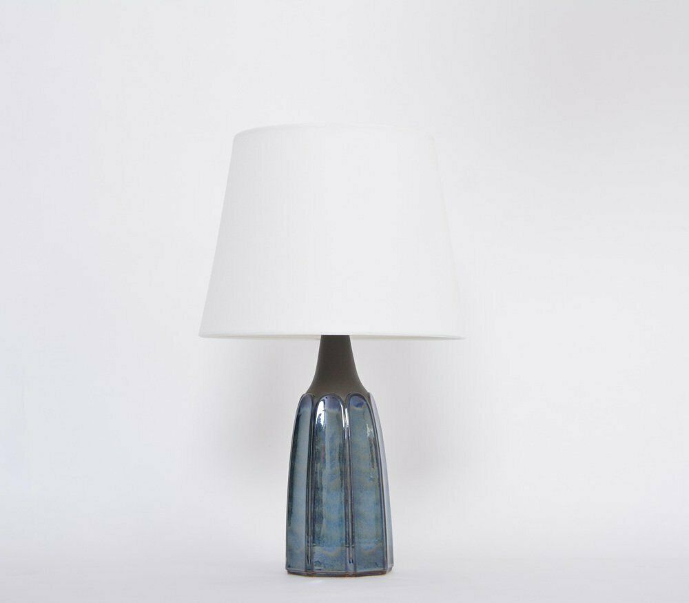 Tall Blue Stoneware Model 1042 Table Lamp By Einar Johansen For Søholm, 1960s photo 1900.0