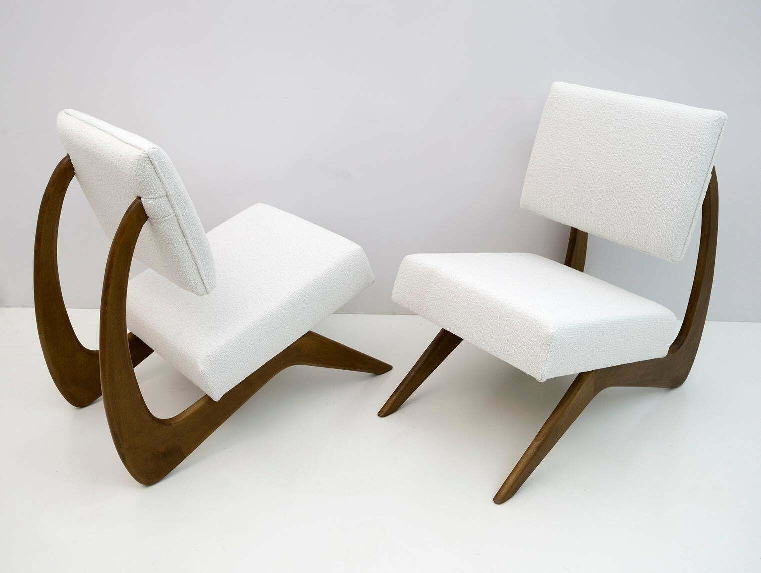 Pair Of Adrian Pearsall Midcentury Walnut Lounge Chairs For Craft Associates photo furniture