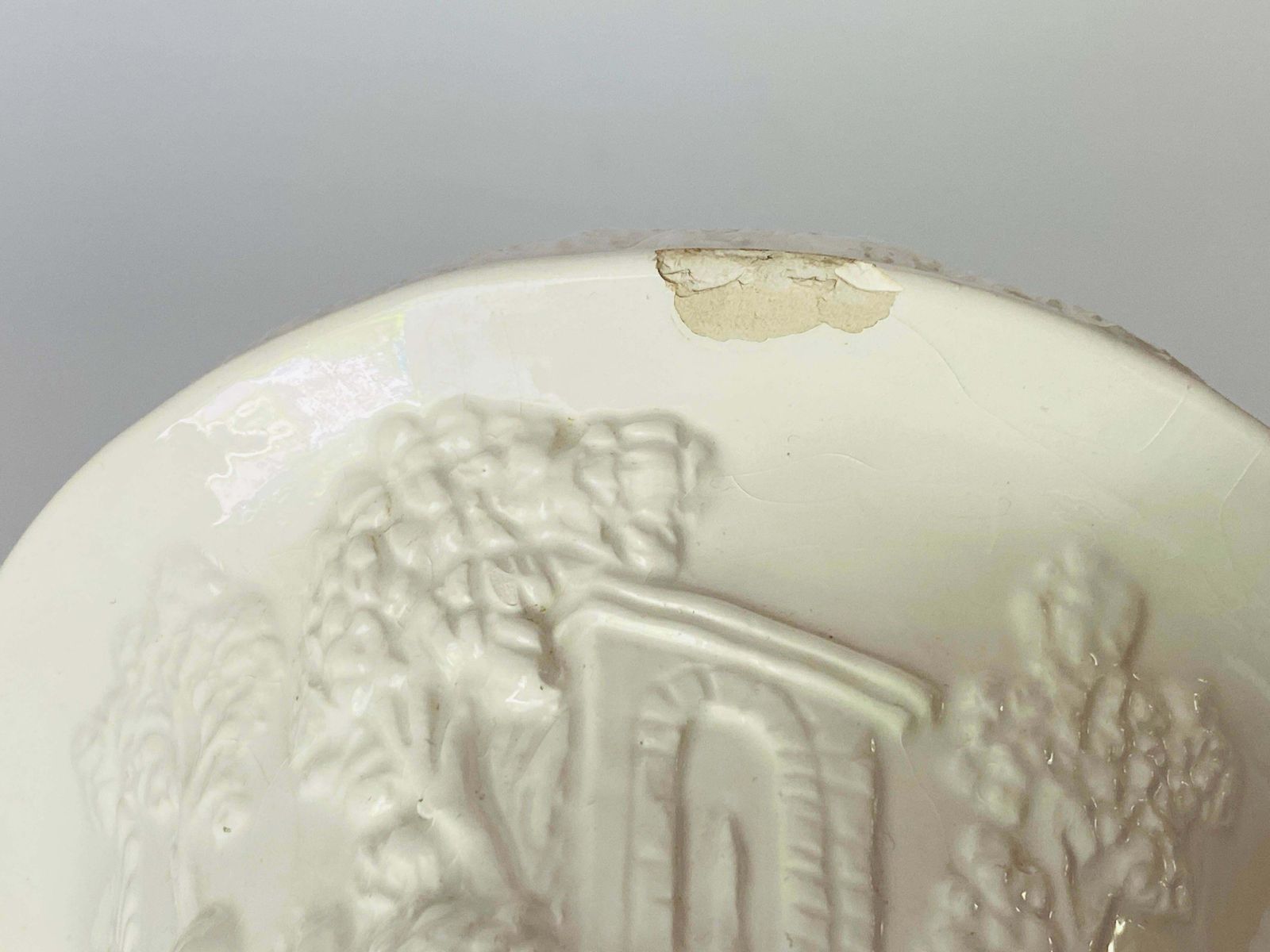 photo furniture Italian White Glazed Porcelain Urn Vase Glased Porcelain By Bassano, Circa 1930