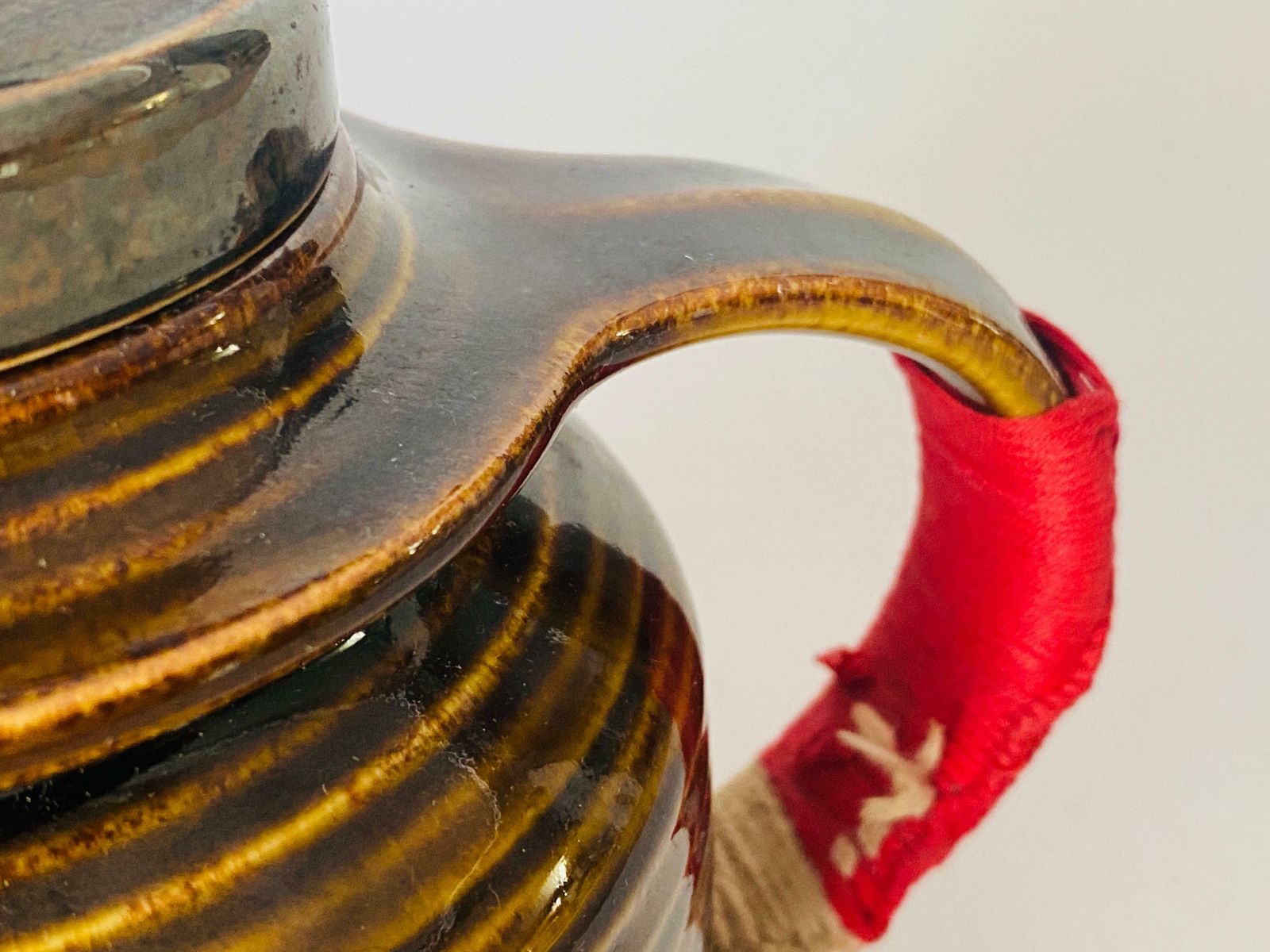 photo for sale Teapot In Glazed Earthenware For Arabia Finland In Brown Color Midcentury
