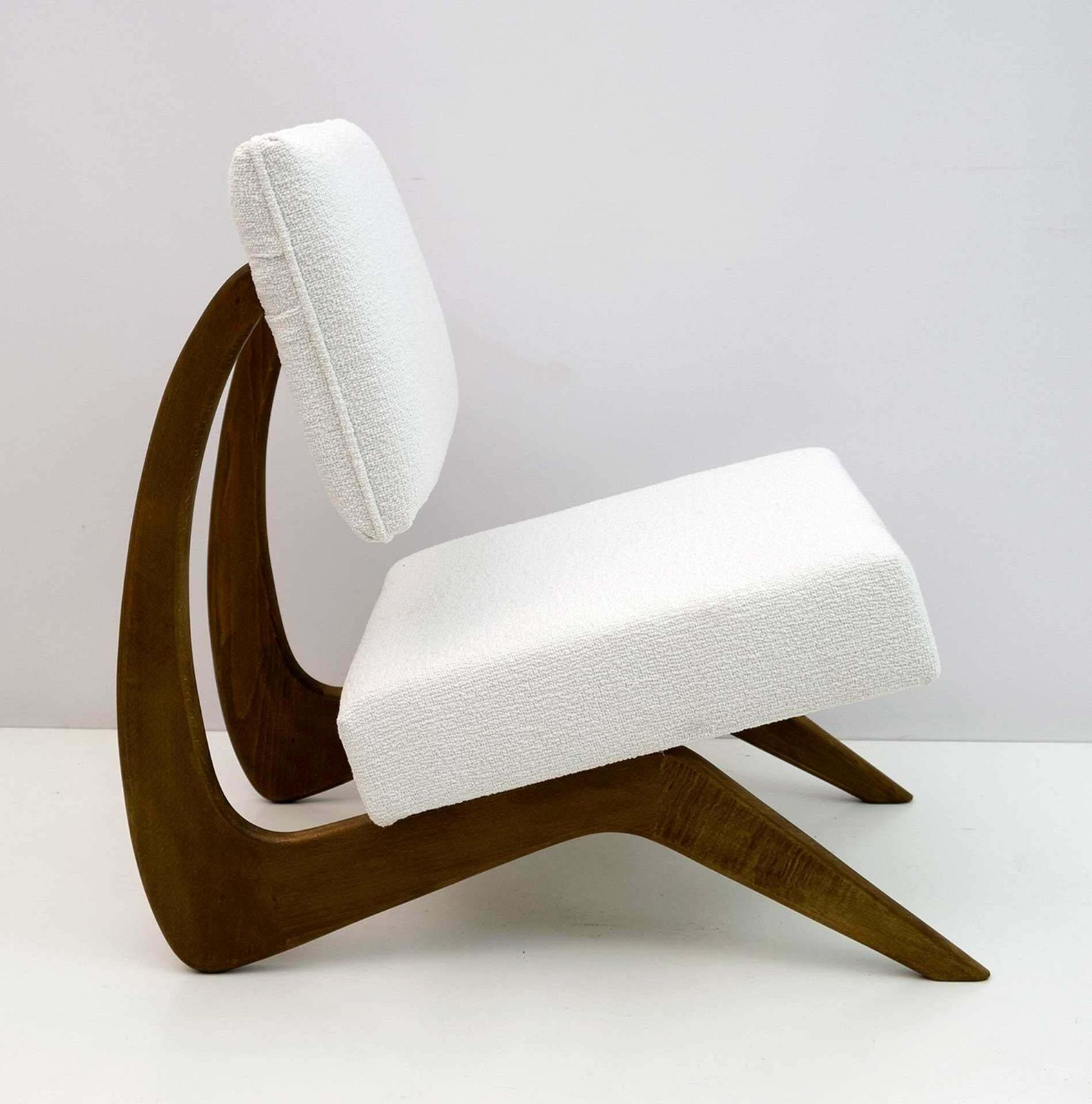 Furniture Adrian Pearsall Midcentury Walnut Lounge Chair For Craft Associates photo