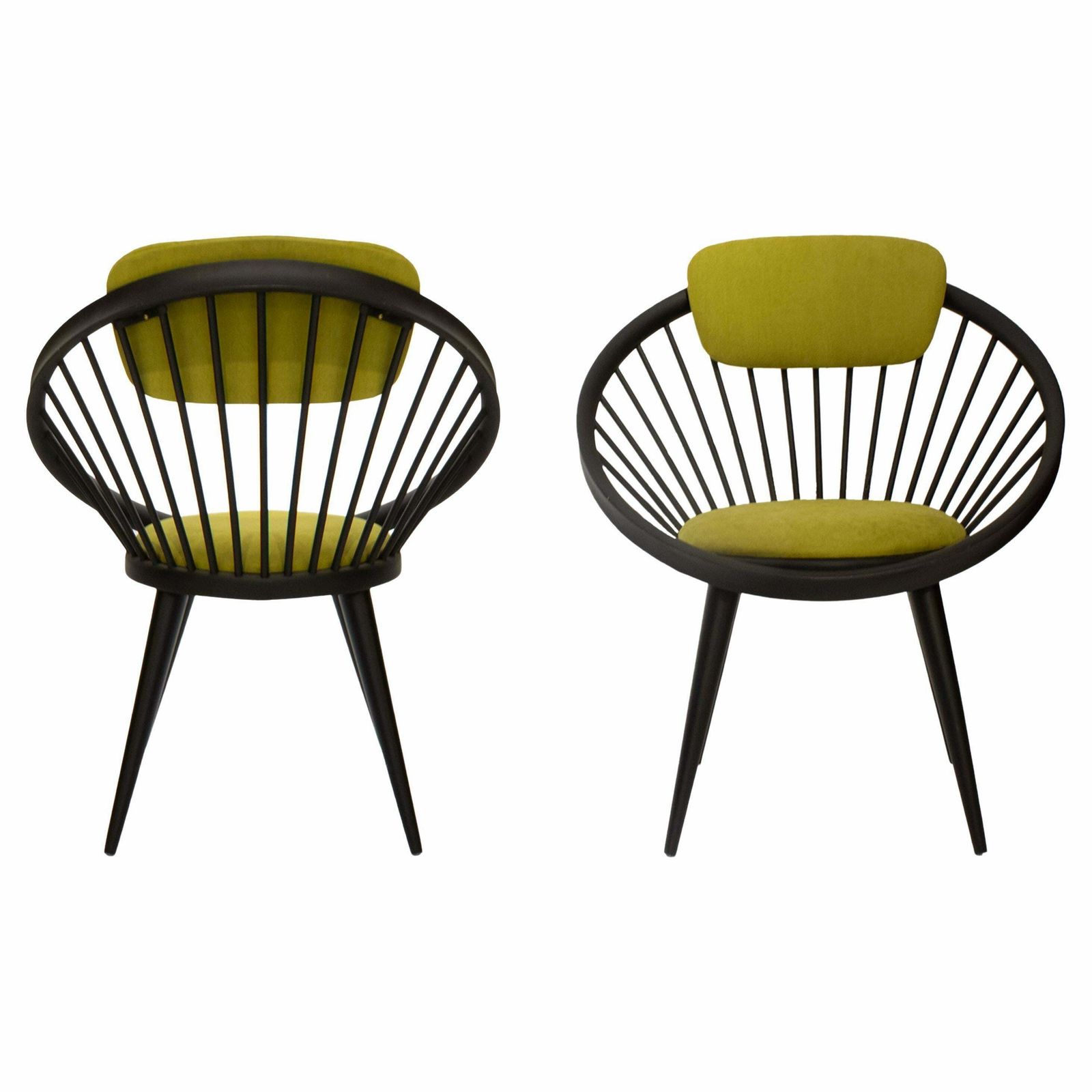 Pair Of Yngve Ekstrom's Circle Armchairs For Swedese Meubel, Sweden 1960