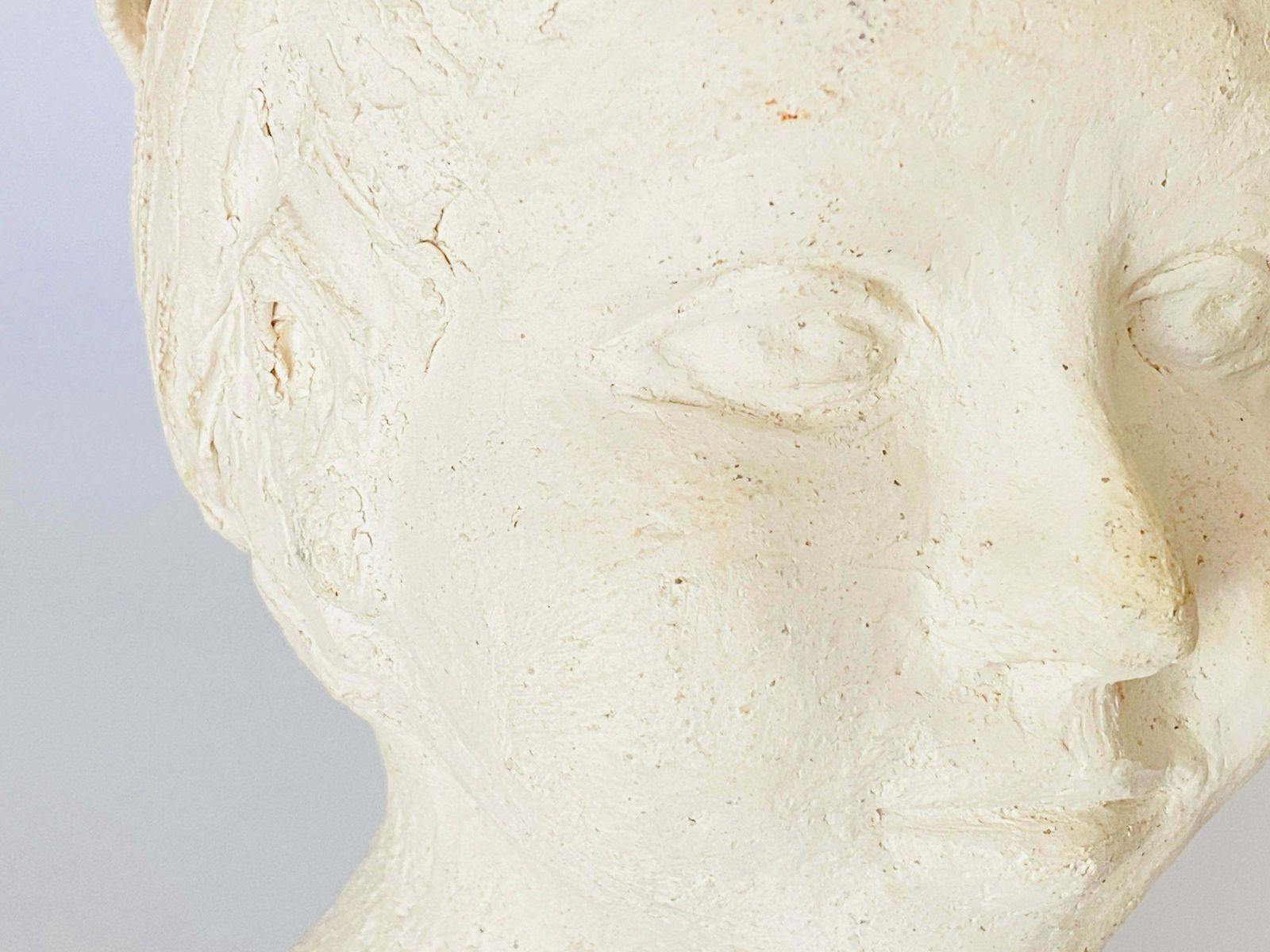 Plaster Sculpture Art Deco Period Woman Bust France, Circa 1930 photo for sale