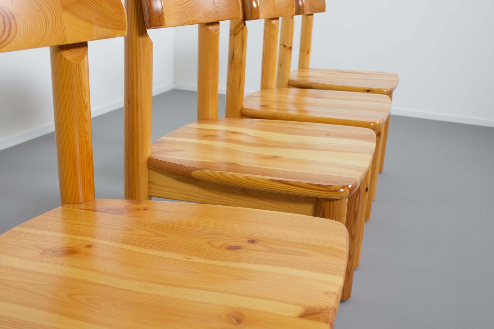 photo furniture Set Of Four Rainer Daumiller Pine Wood Dining Chairs, 1970s