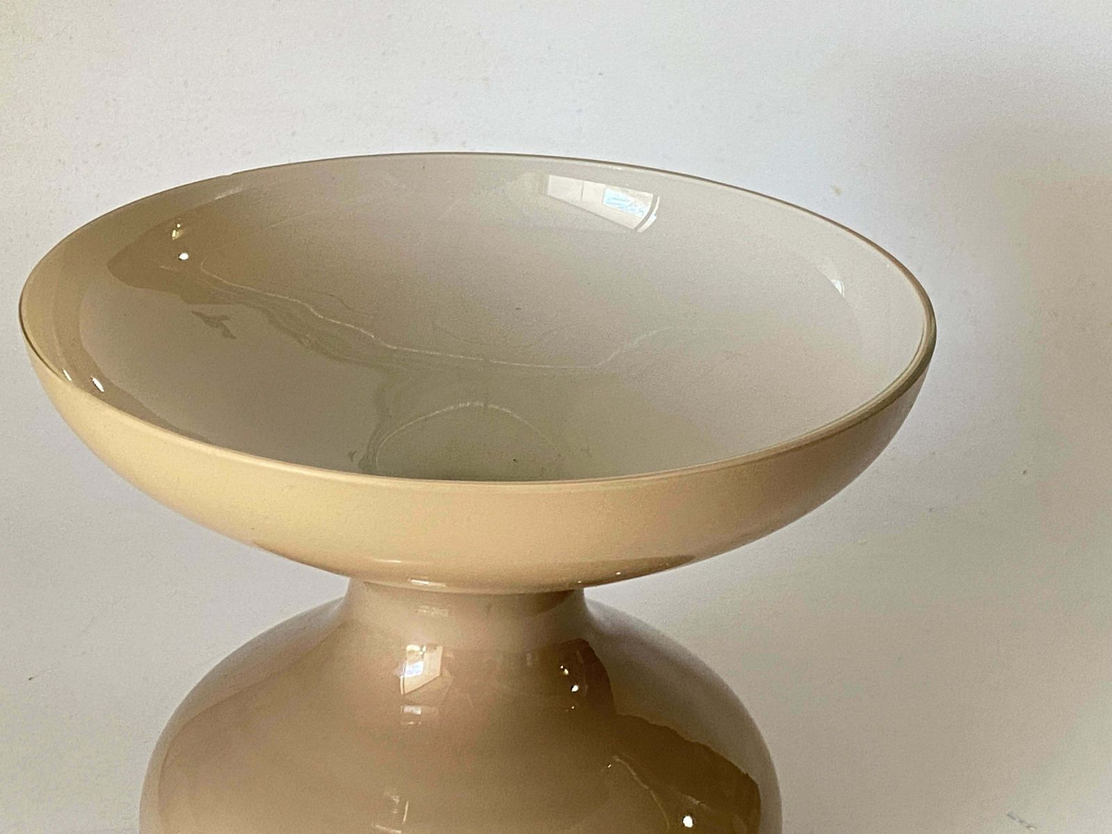 Opaline Vase Hand Made In Brown Colour Made In 1970 Italy photo buy