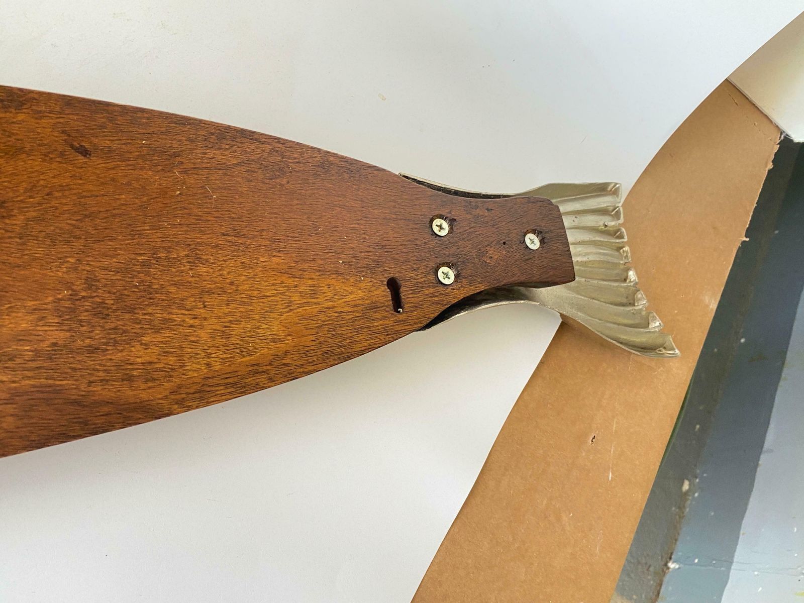 Wooden Chopping Or Cutting Board Old Patina, Brown Colour, French, 20th Century photo vinterior