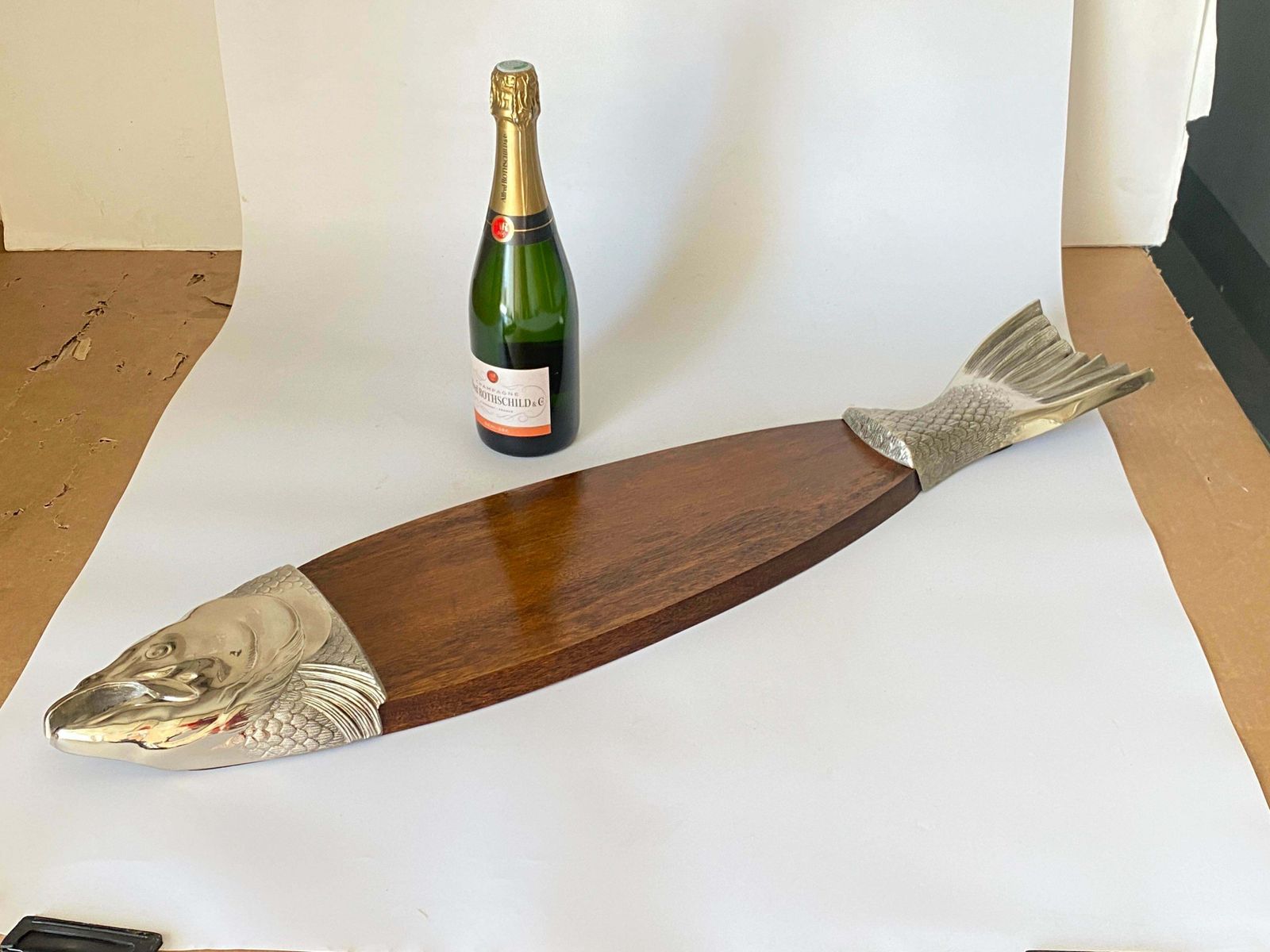 photo buy Wooden Chopping Or Cutting Board Old Patina, Brown Colour, French, 20th Century