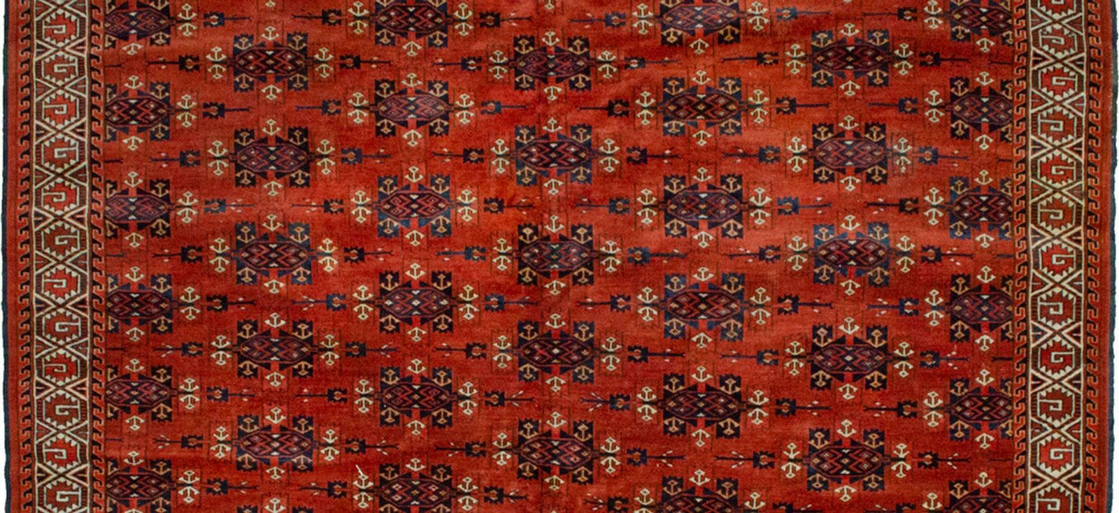 Antique Turkmen Yamoud Carpet, Turkmenistan, Circa 1900 photo 3750.0
