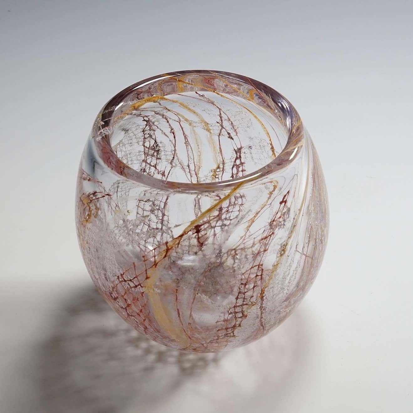 Artglass Vase Sjogras By Goran Stroemgren For Art Glassworks Urshult Sweden photo for sale