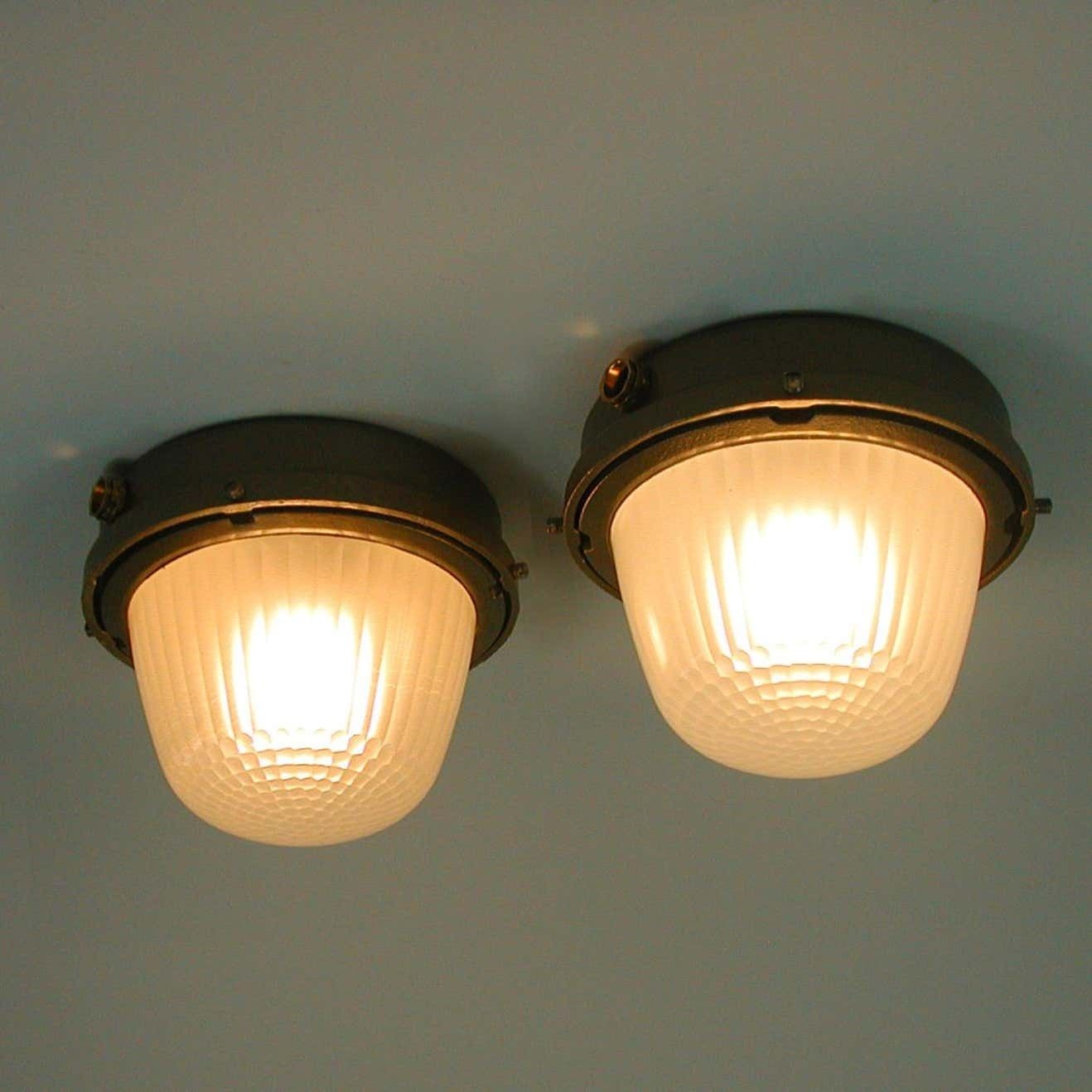 Maritime Holophane Sconces Wall Lights By Holophane, France 1950s, Set Of Two photo furniture