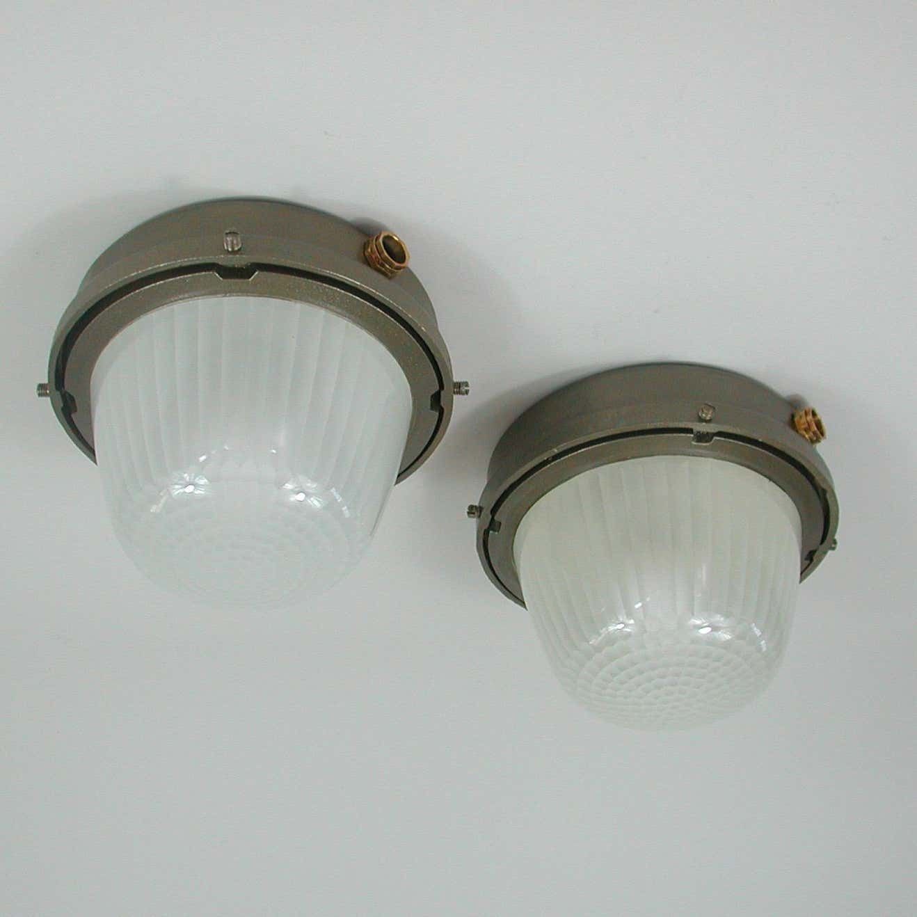 Maritime Holophane Sconces Wall Lights By Holophane, France 1950s, Set Of Two photo 1658.0