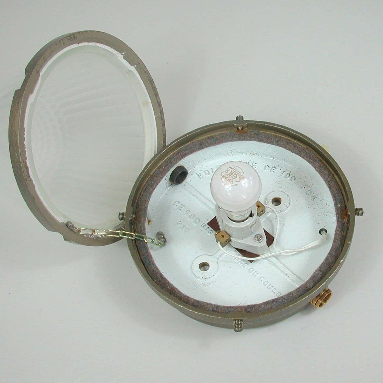 1658.0 Maritime Holophane Sconces Wall Lights By Holophane, France 1950s, Set Of Two photo