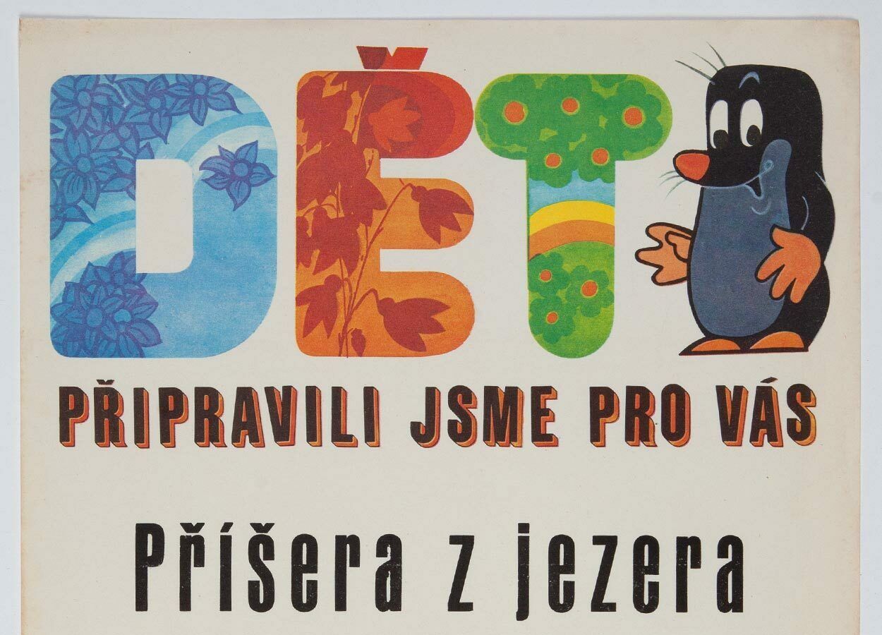 Original Film Poster, The Monster From The Lake, Petr Poš, 1973, Genuine Czech Vintage Print photo furniture