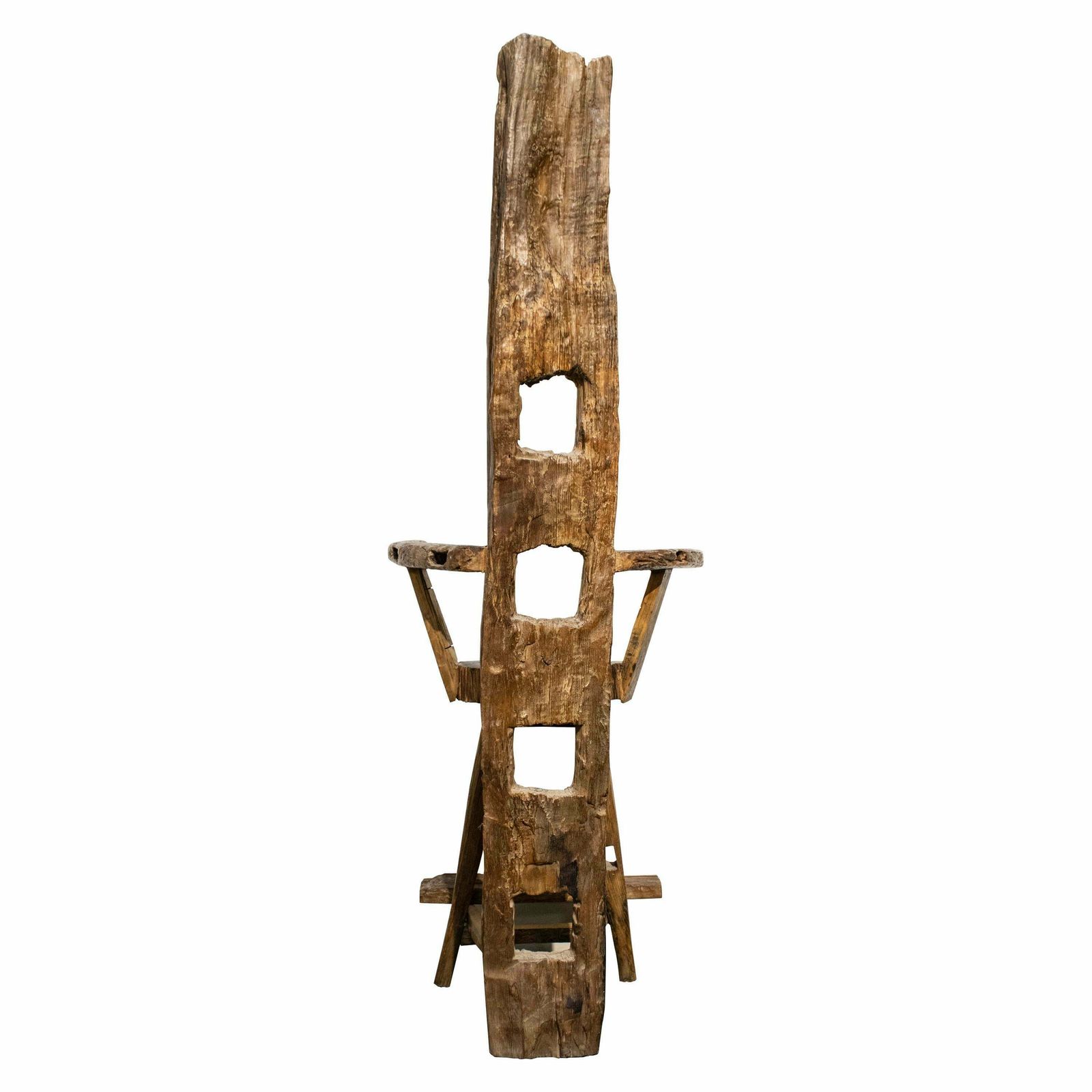 Handcrafted Sculptural Wooden Throne, Germany, 1920 photo for sale