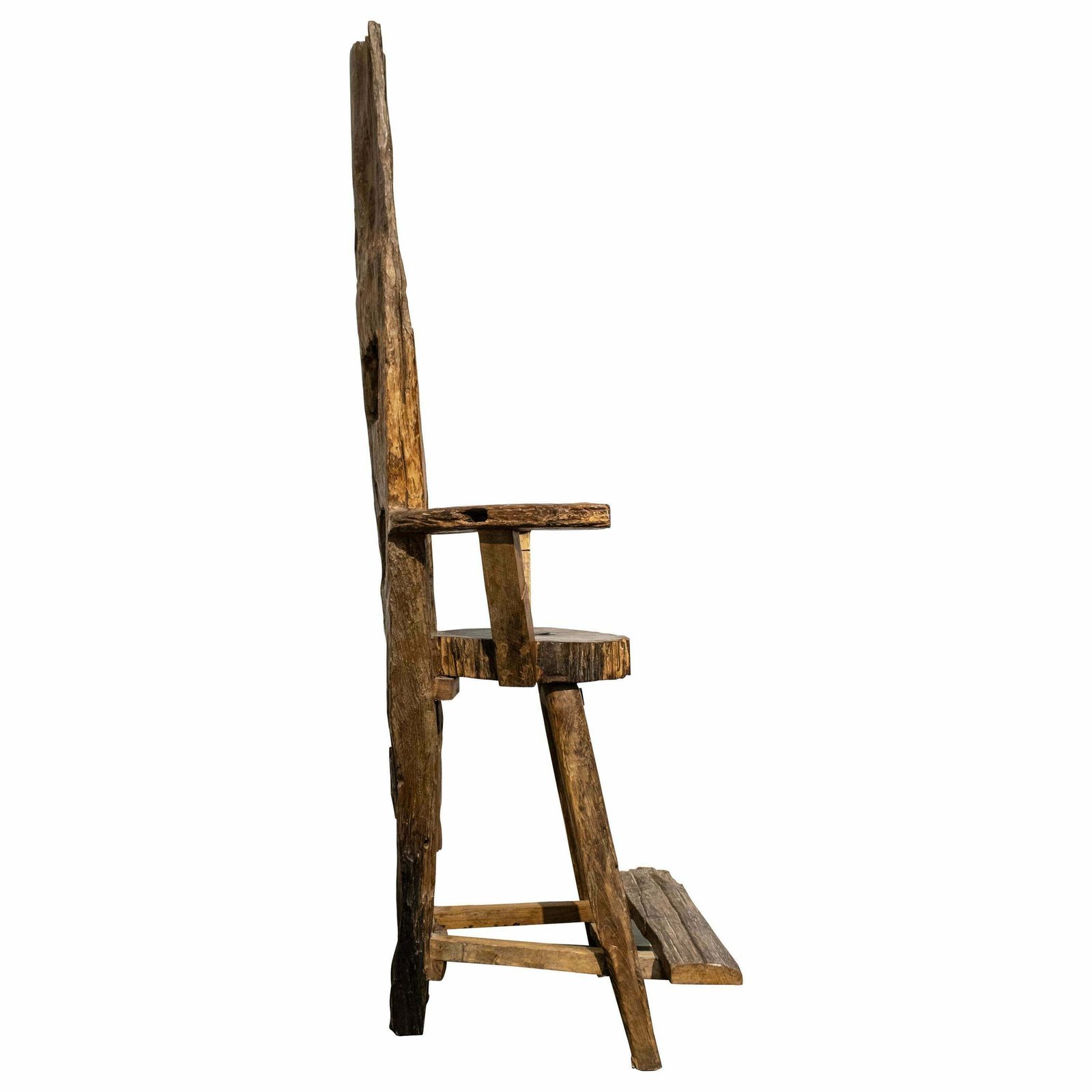 Handcrafted Sculptural Wooden Throne, Germany, 1920 photo Furniture
