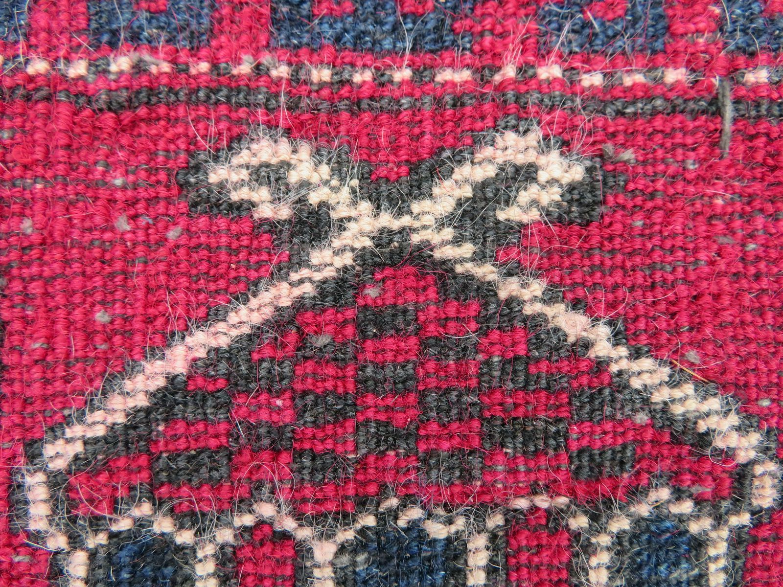 Old Afghan Turkmen Seh Mihrab  Kizil Ayak Prayer Rug. 143cm X 90cm. photo vintage