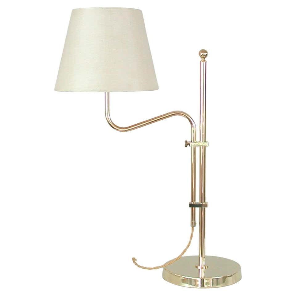 Adjustable Brass Table Lamp By Bergboms, Sweden, 1950s